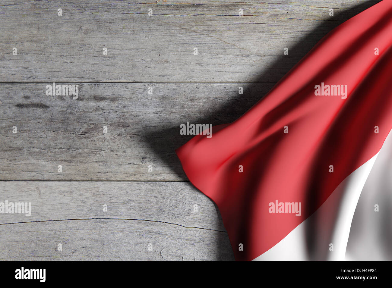 3D rendering della Repubblica di Indonesia bandiera sventola su sfondo di legno Foto Stock 3D rendering della Repubblica di Indonesia bandiera sventola su sfondo di legno Foto Stock