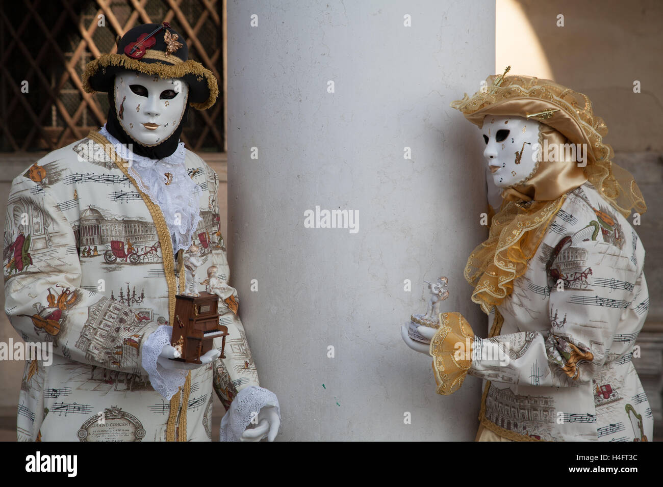 La maschera di musica, Venezia, Italia Foto Stock