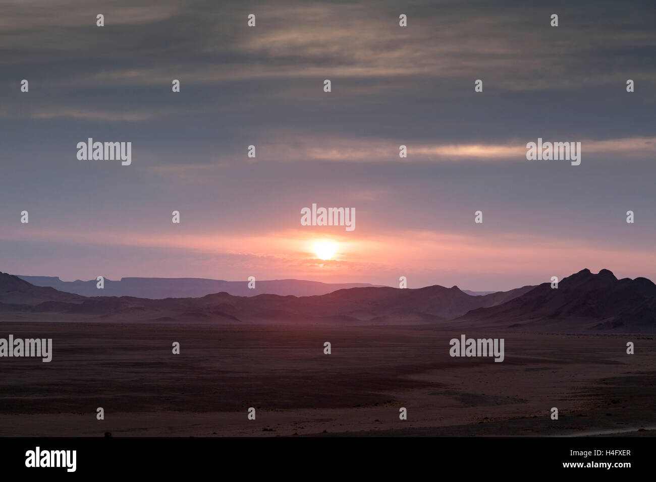 La mongolfiera all'alba, Namib-Naukluft National Park, Namibia Foto Stock