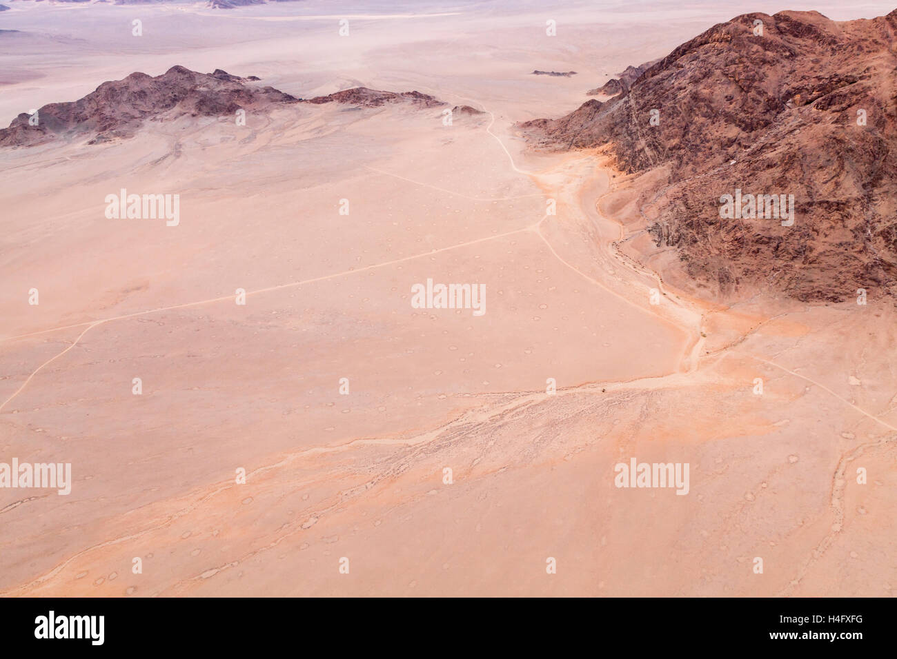Vista mentre la mongolfiera, Namib-Naukluft National Park, Namibia Foto Stock