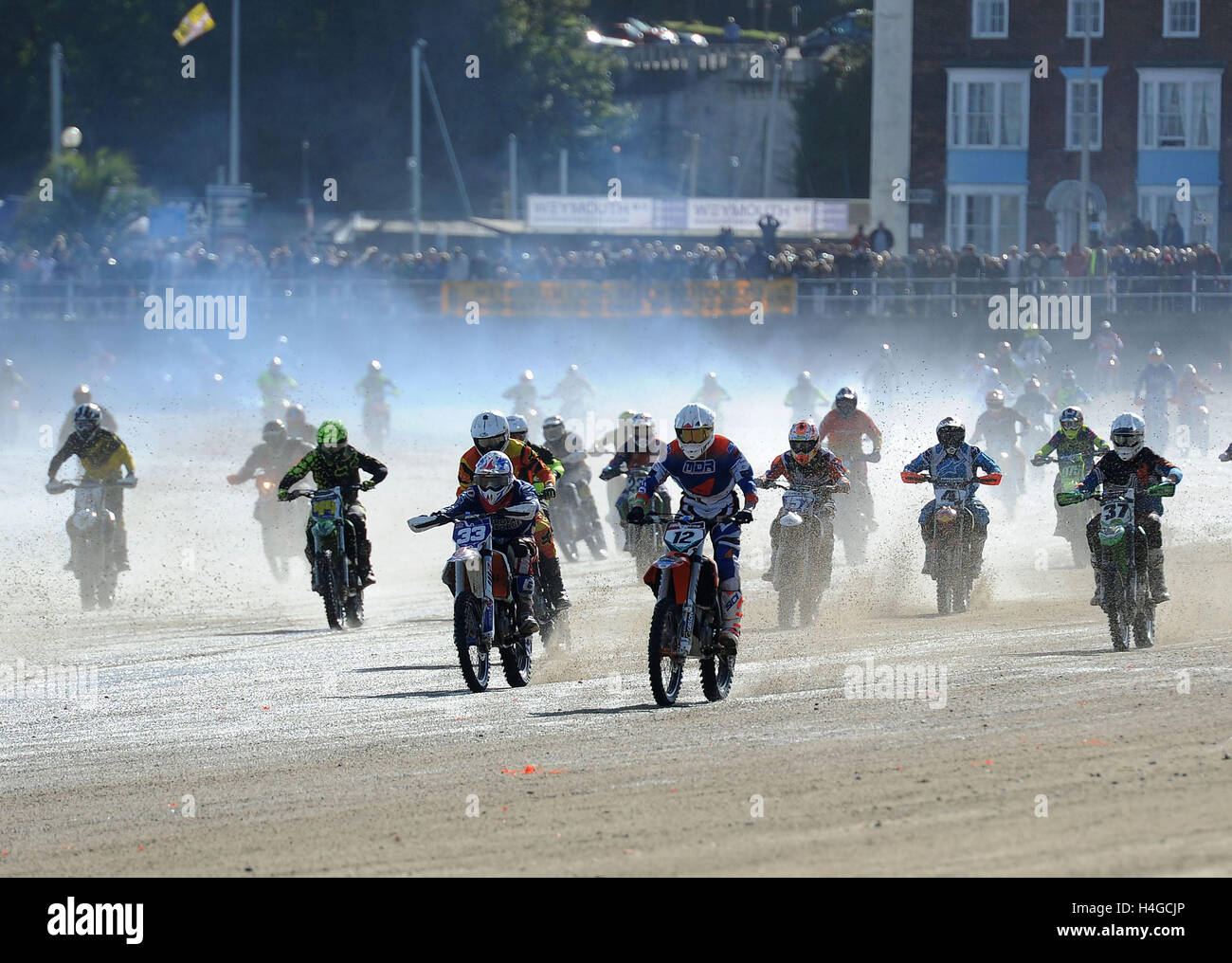 'Beach Motocross' 'Weymouth Beach Motocross' racing, Motocross Foto Stock