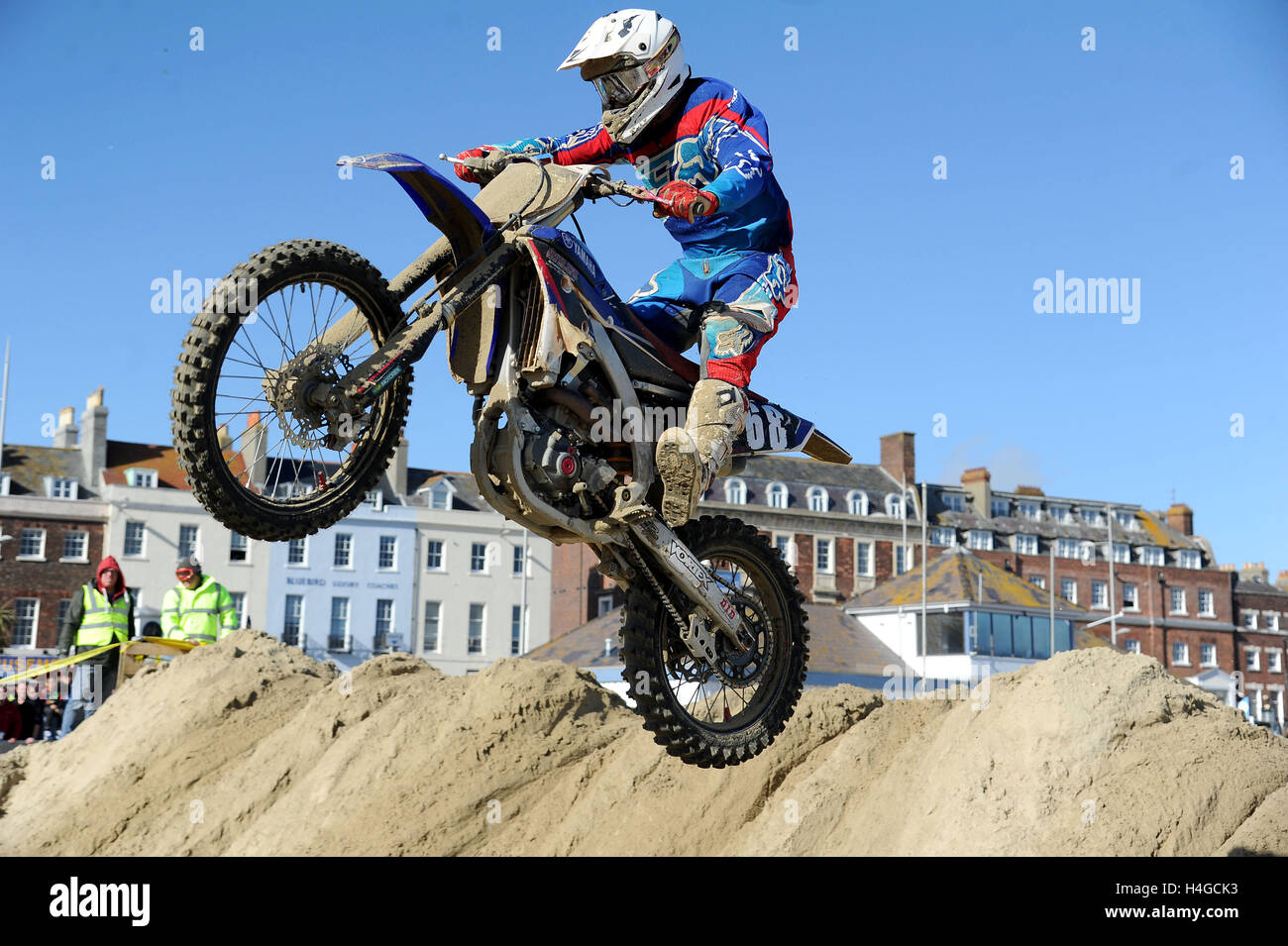 'Beach Motocross' 'Weymouth Beach Motocross' racing, Motocross Foto Stock