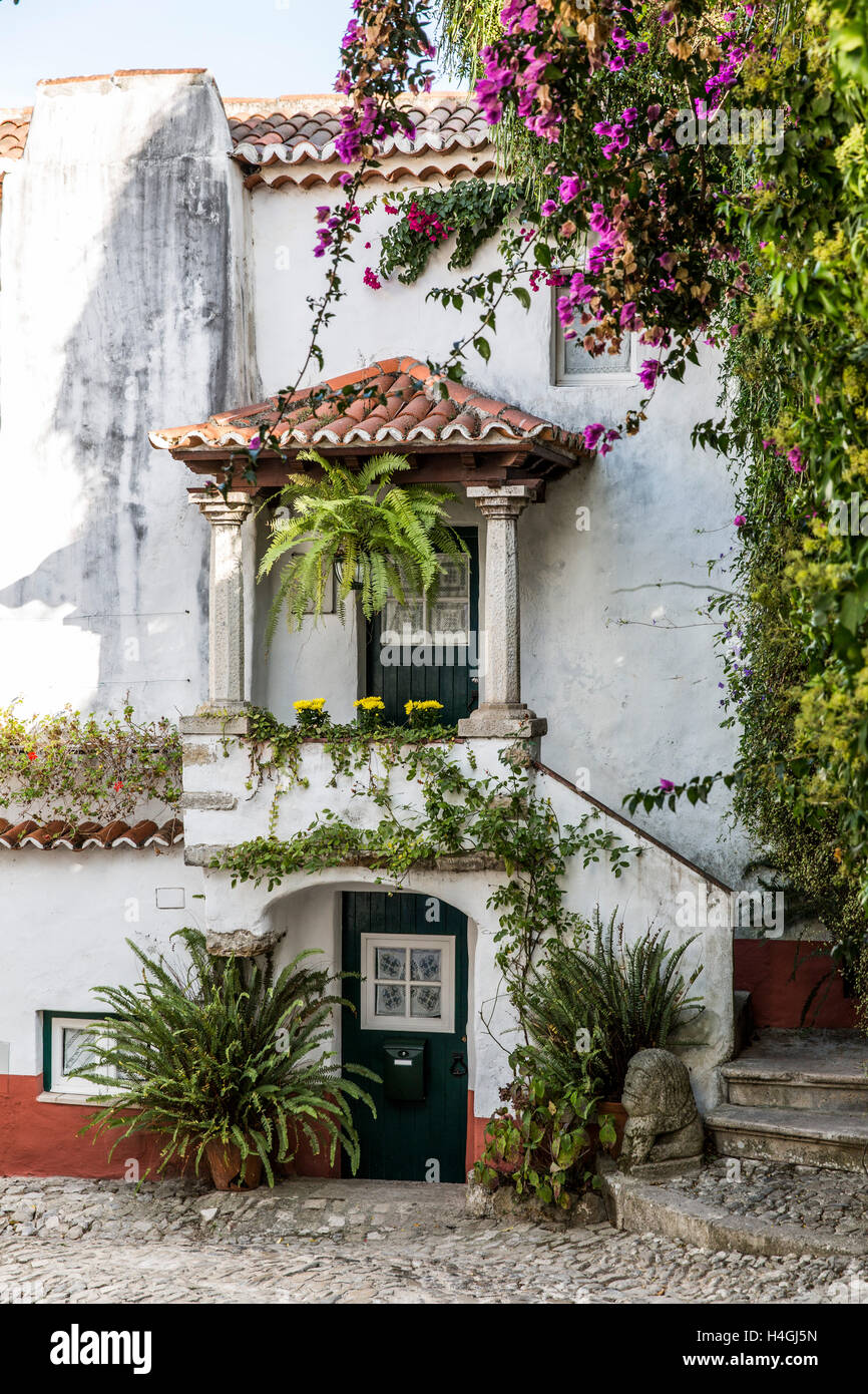 Tipica casa portoghese di Obidos Foto Stock