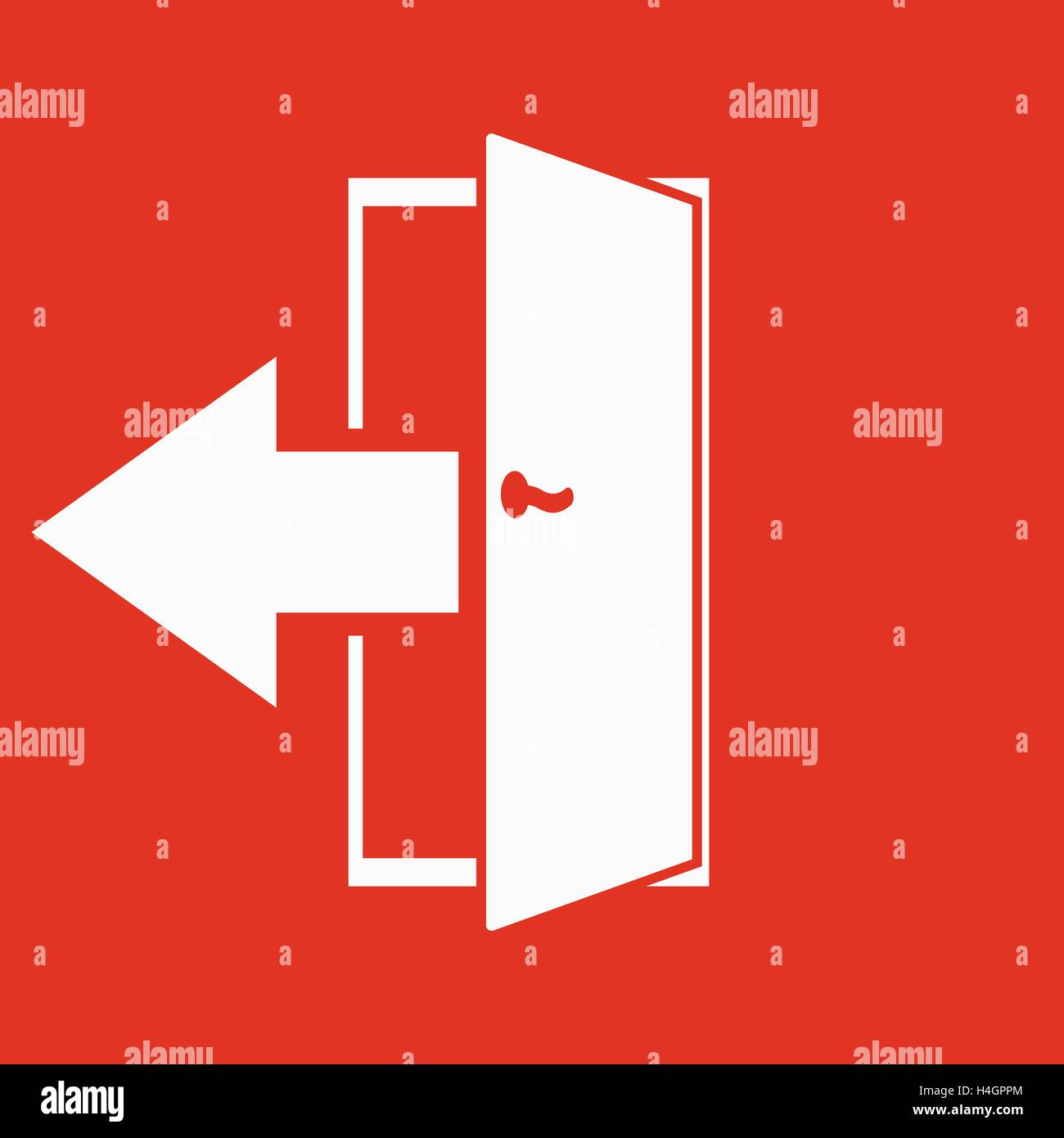 L'icona Esci. Disconnessione e uscita, uscita, simbolo out. Appartamento Illustrazione Vettoriale