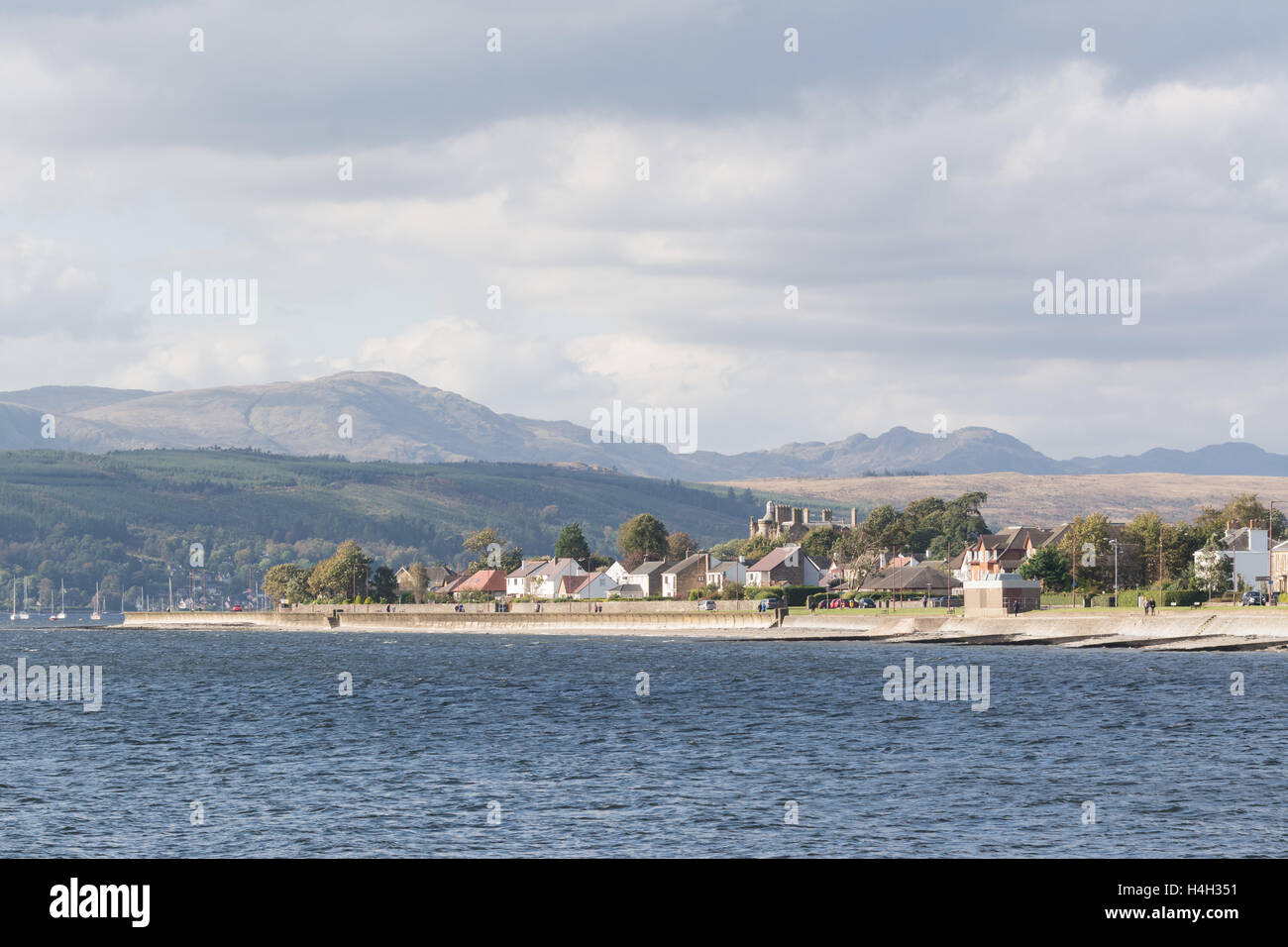 Helensburgh lungomare, Argyll and Bute, Scozia sulla sponda nord del Firth of Clyde - parte del Clyde Sea Lochs Trail Foto Stock