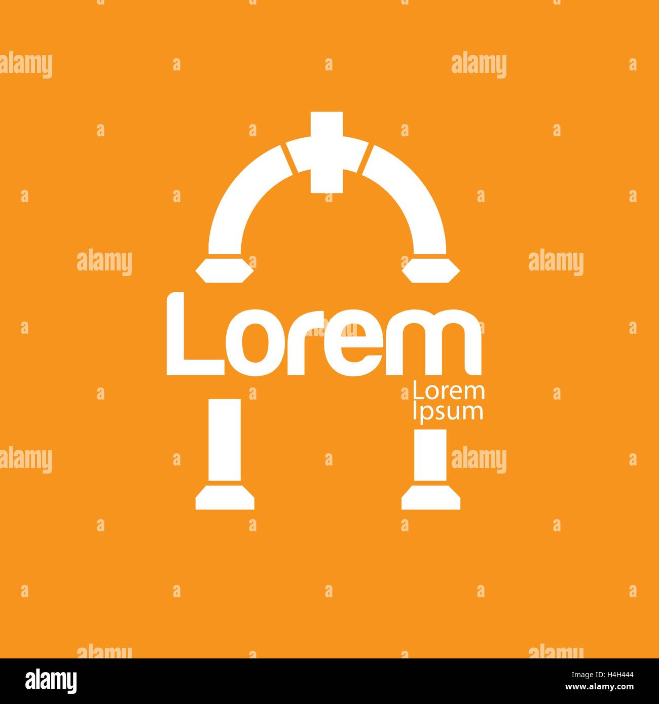 Keystone Concept Design. AI 10 supportato. Illustrazione Vettoriale