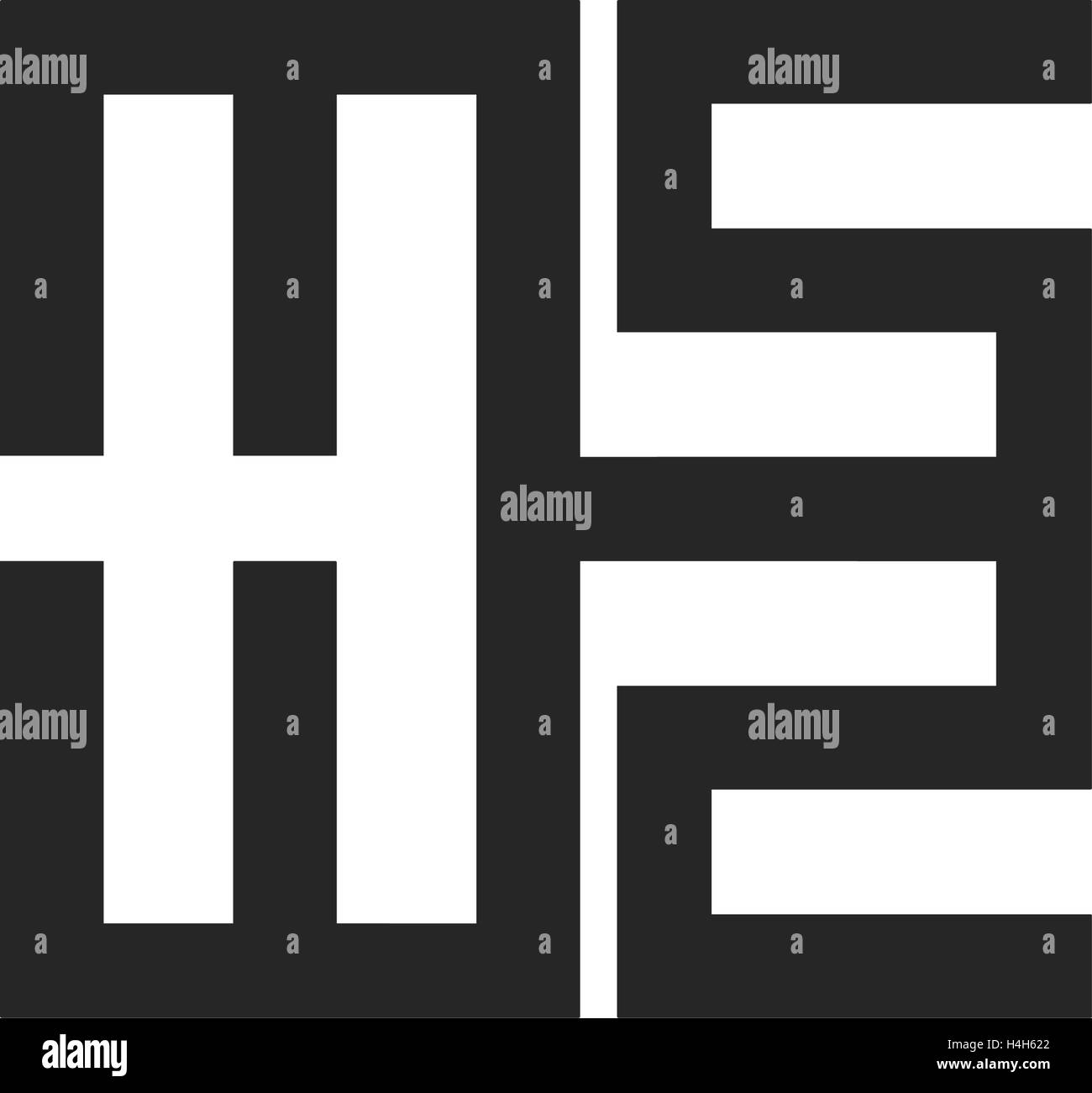 MS Logo Design, AI 10 supportato. Illustrazione Vettoriale