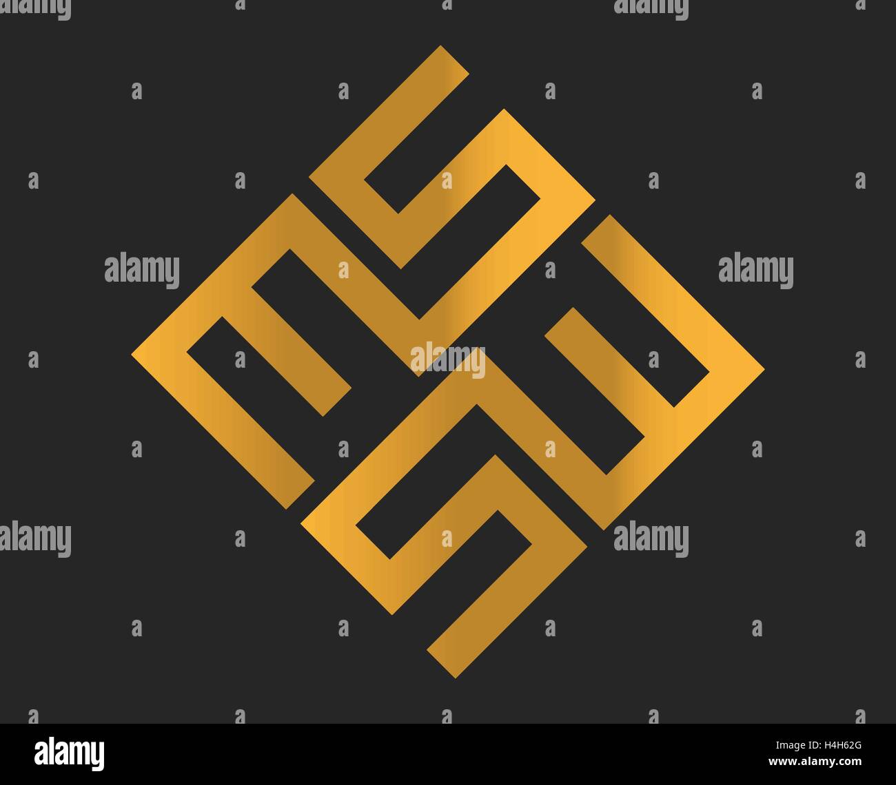 MS Logo Design, AI 10 supportato. Illustrazione Vettoriale