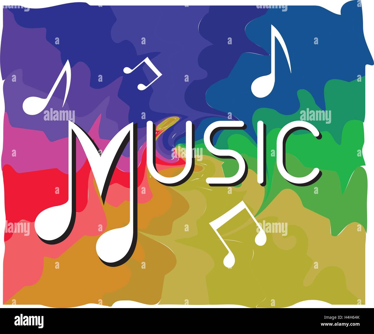 Abstract Bakground con musica Logo Design. AI 10 supportato. Illustrazione Vettoriale