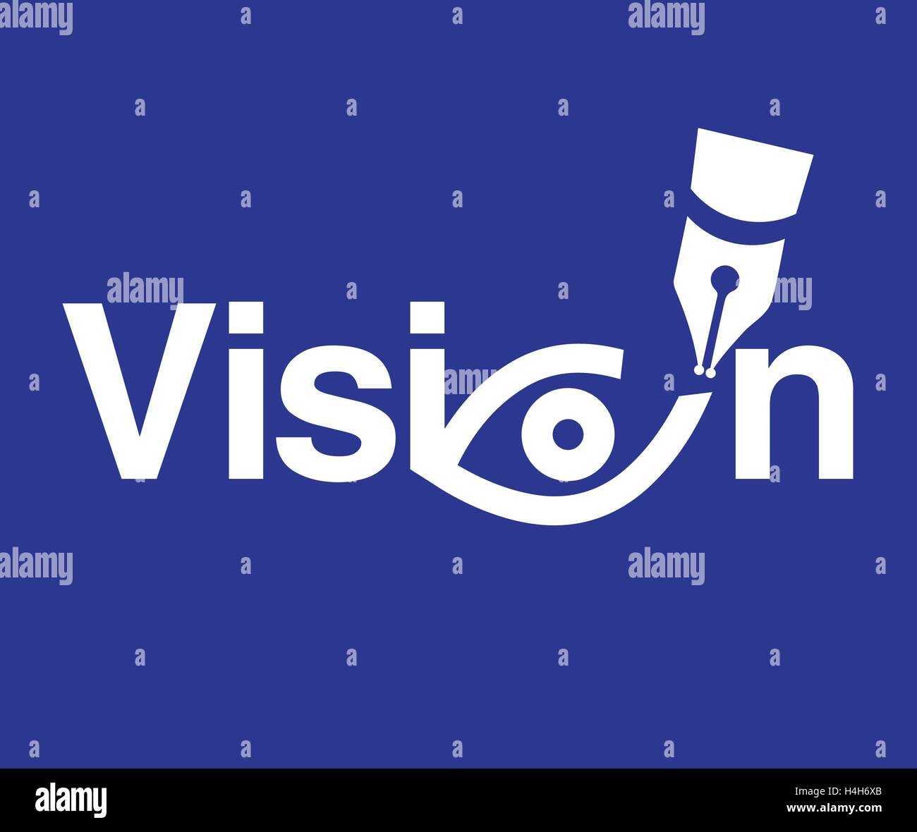 Visione Logo tema concetto. AI 8 supportato. Illustrazione Vettoriale