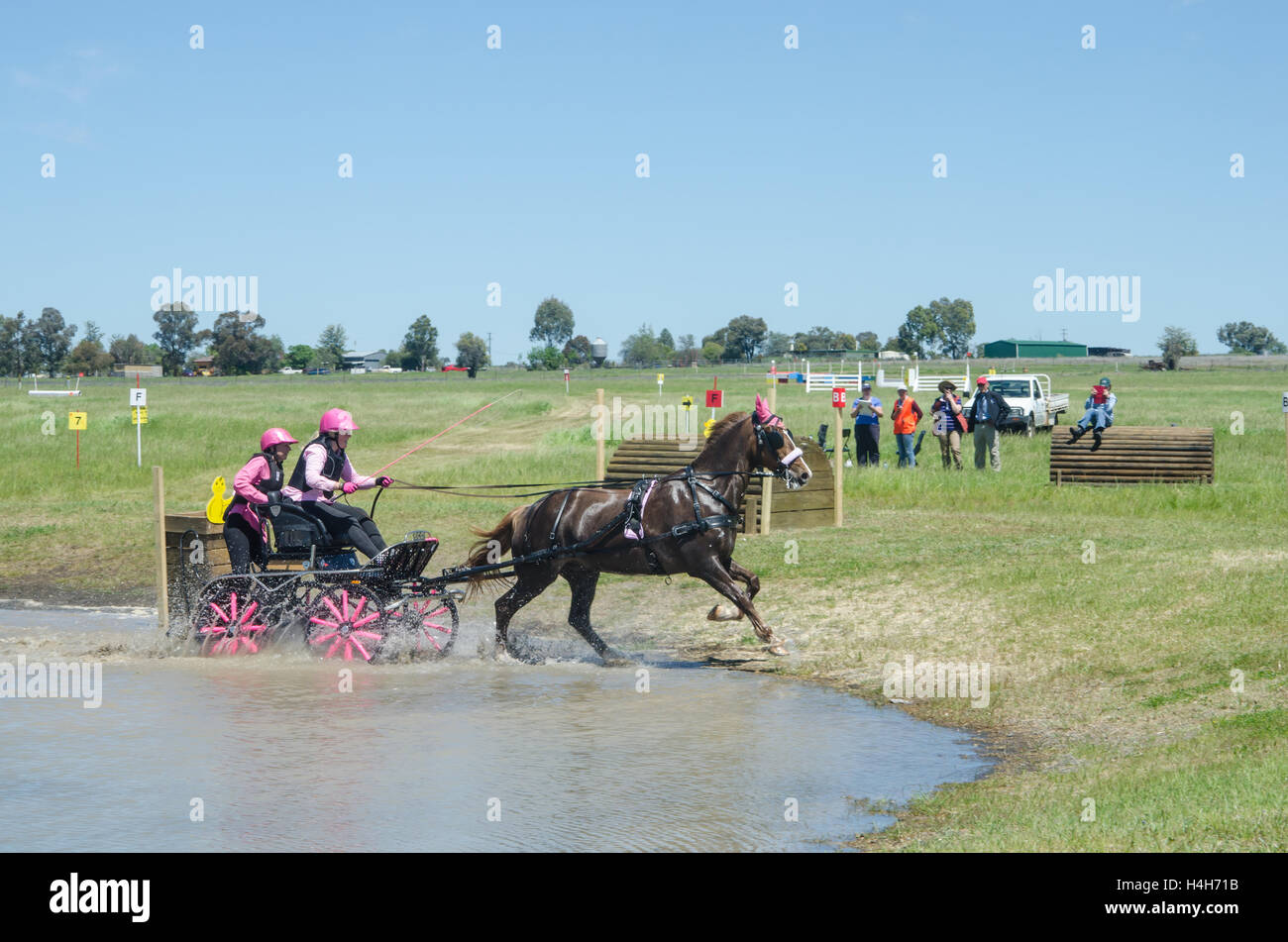 Il cavallo di prove di guida Club (Australia) Marathon evento. Foto Stock