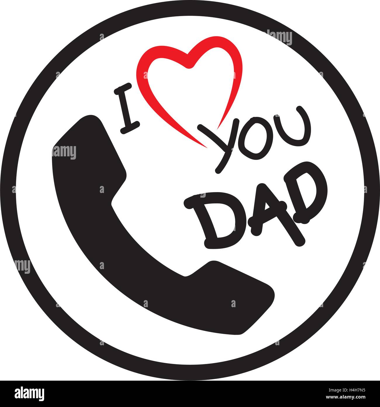 Io amo il papà Design icona Illustrazione Vettoriale