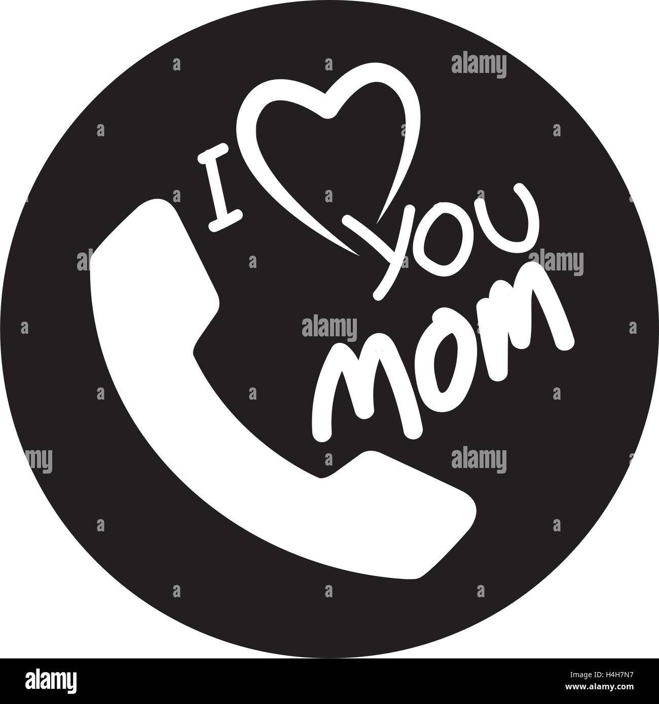 Io amo mamma Design icona Illustrazione Vettoriale