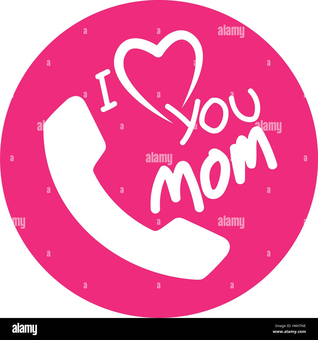 Io amo mamma Design icona Illustrazione Vettoriale