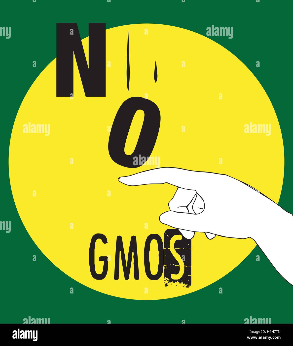 Nessun OGM Concept Design, AI 10 supportato. Illustrazione Vettoriale