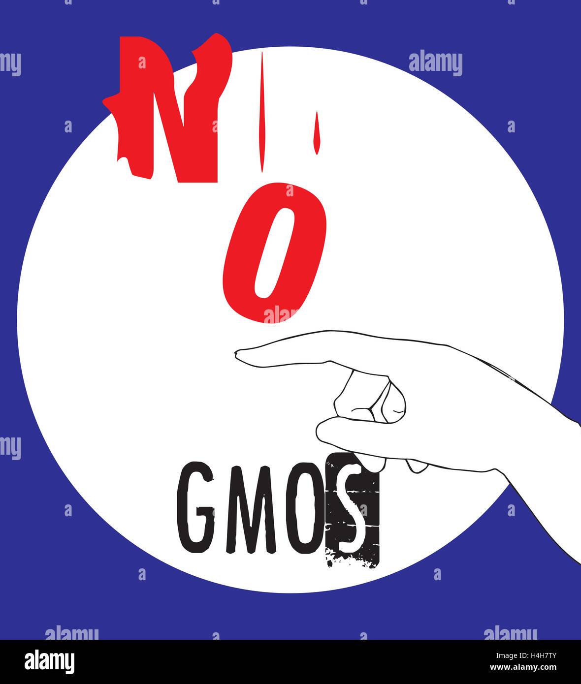 Nessun OGM Concept Design, AI 10 supportato. Illustrazione Vettoriale