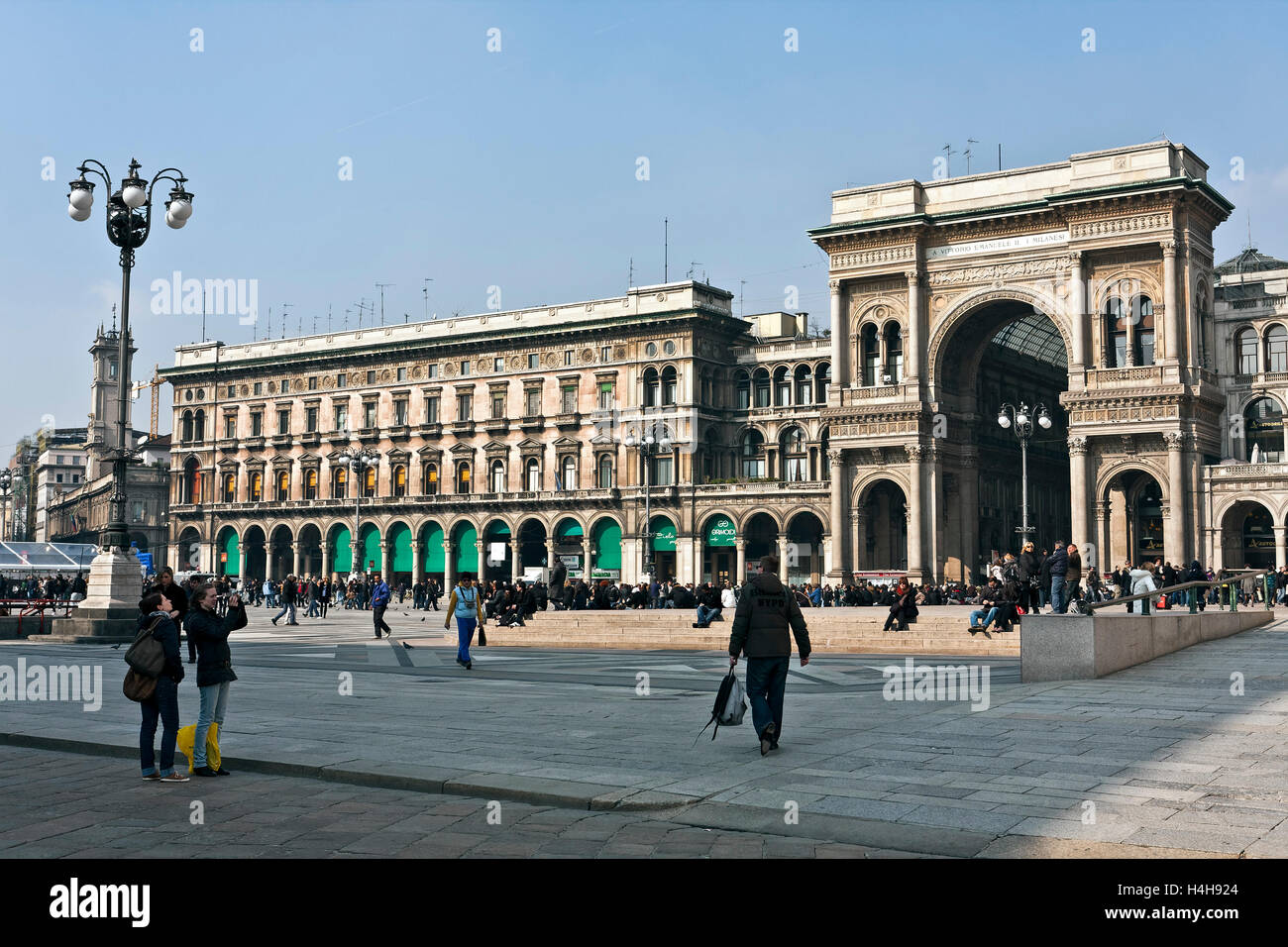 La galleria Vittorio Emanuele II, 1865, architetto Giuseppe Mengoni, Piazza del Duomo, Milano, Lombardia, Italia, Europa Foto Stock