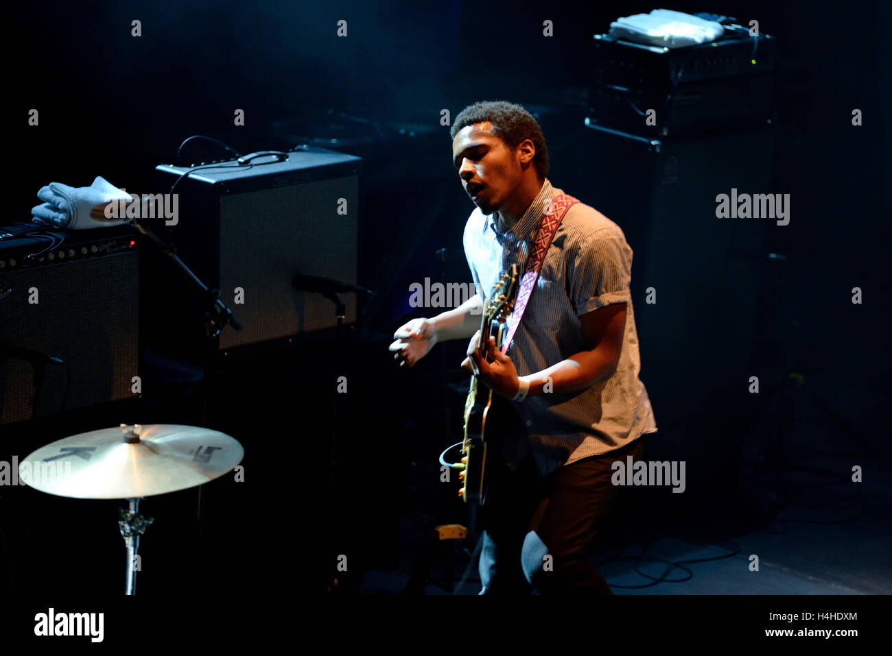 Barcellona - 27 Maggio: Benjamin Booker (rock band) esegue in Primavera Sound Festival 2015, Barts stadio. Foto Stock