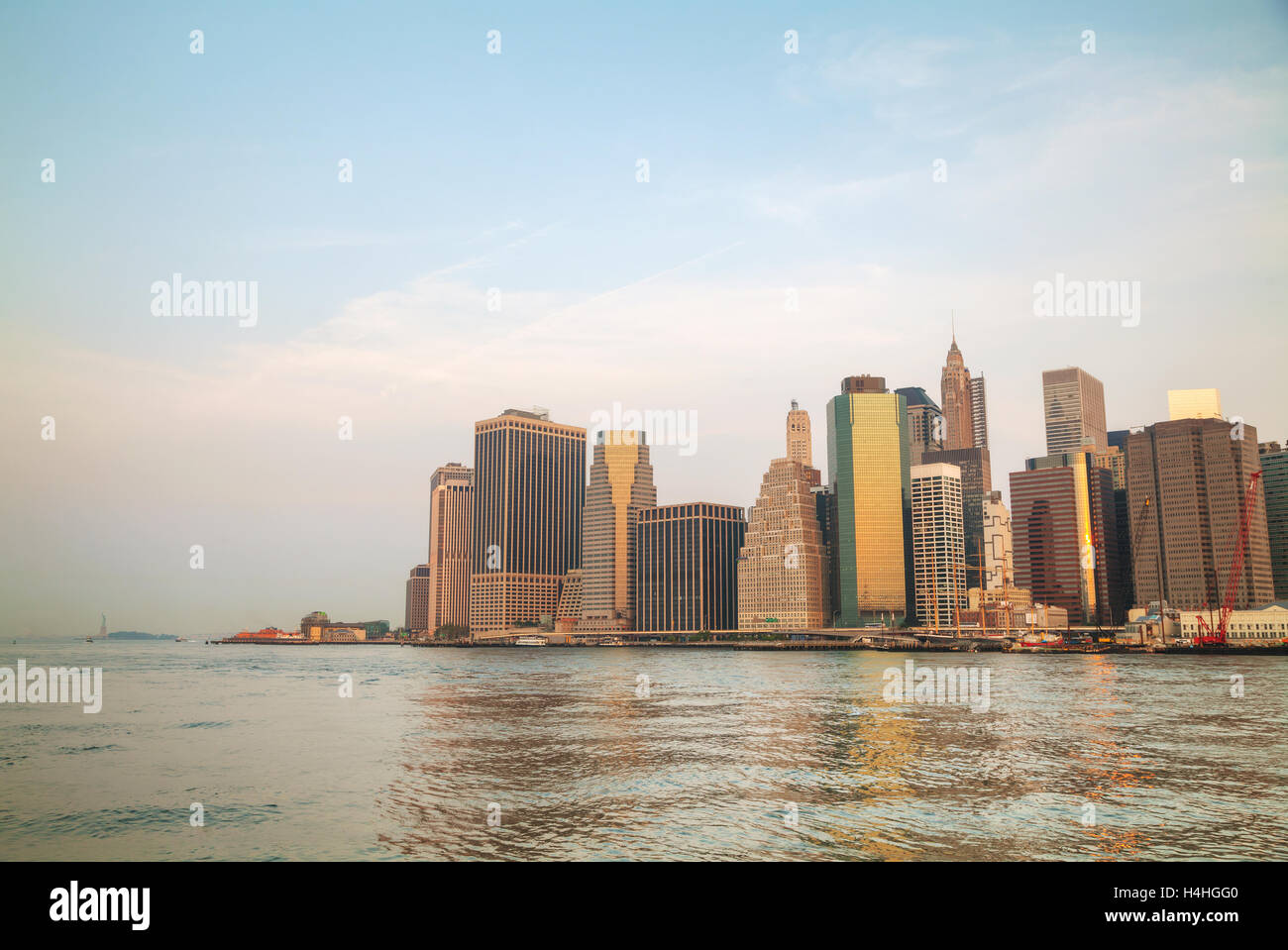 Manhattan cityscape di mattina Foto Stock