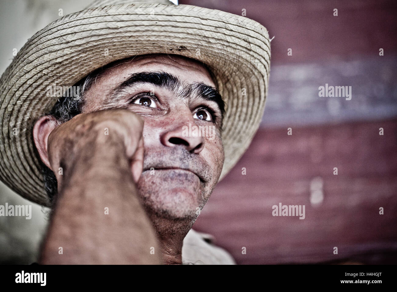 Ritratto, vecchio, Cubano, uomo, reale, vita, Cuba, Foto Stock