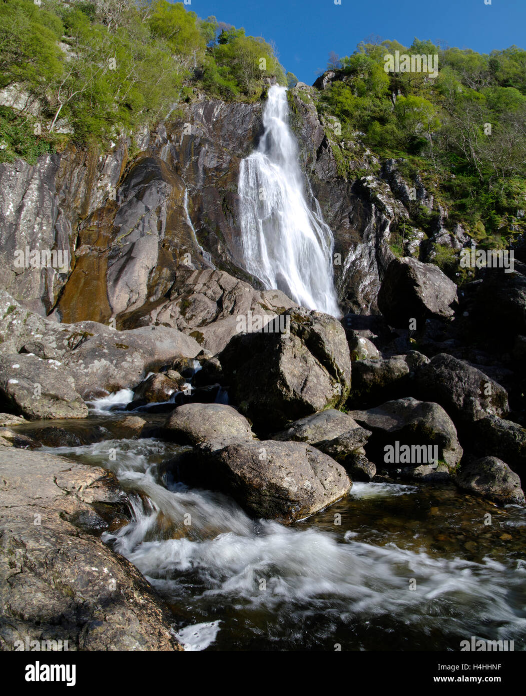Aber Falls, Conwy Galles del Nord Foto Stock