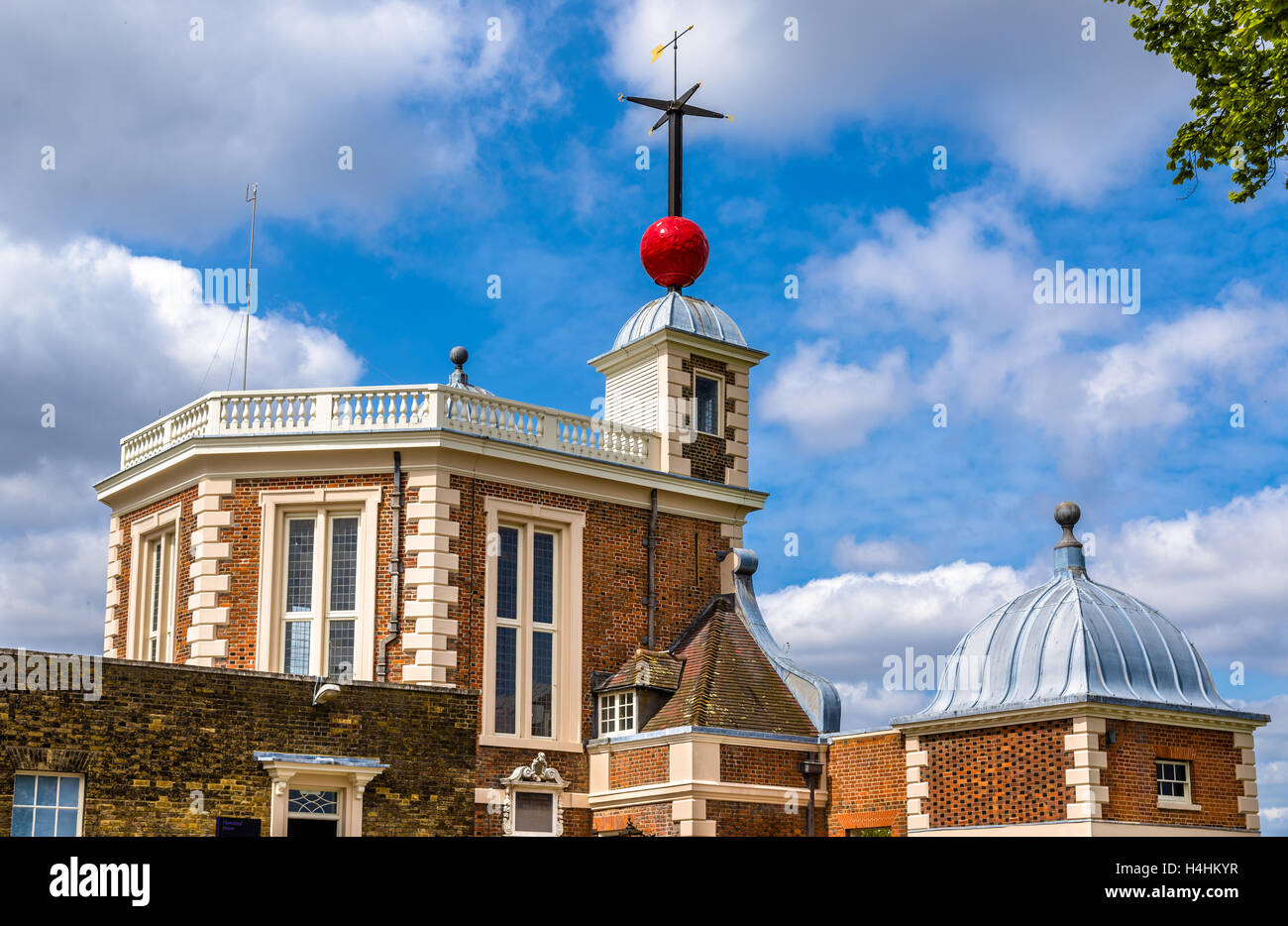 Flamsteed House all'Osservatorio di Greenwich - Londra Foto Stock