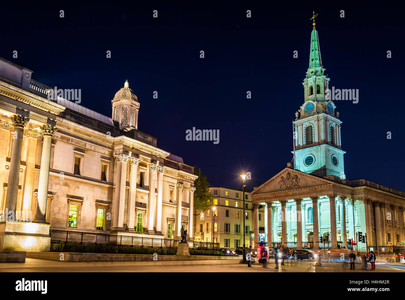 St Martin-in-the-Fields Church su Trafalgar Square - Londra Foto Stock