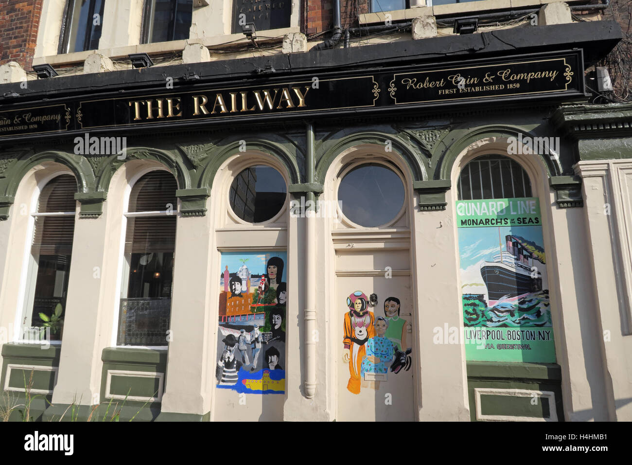 The Railway, Robert Cain pub, Tithebarn St, Liverpool, Inghilterra, Regno Unito - da 1850 Foto Stock