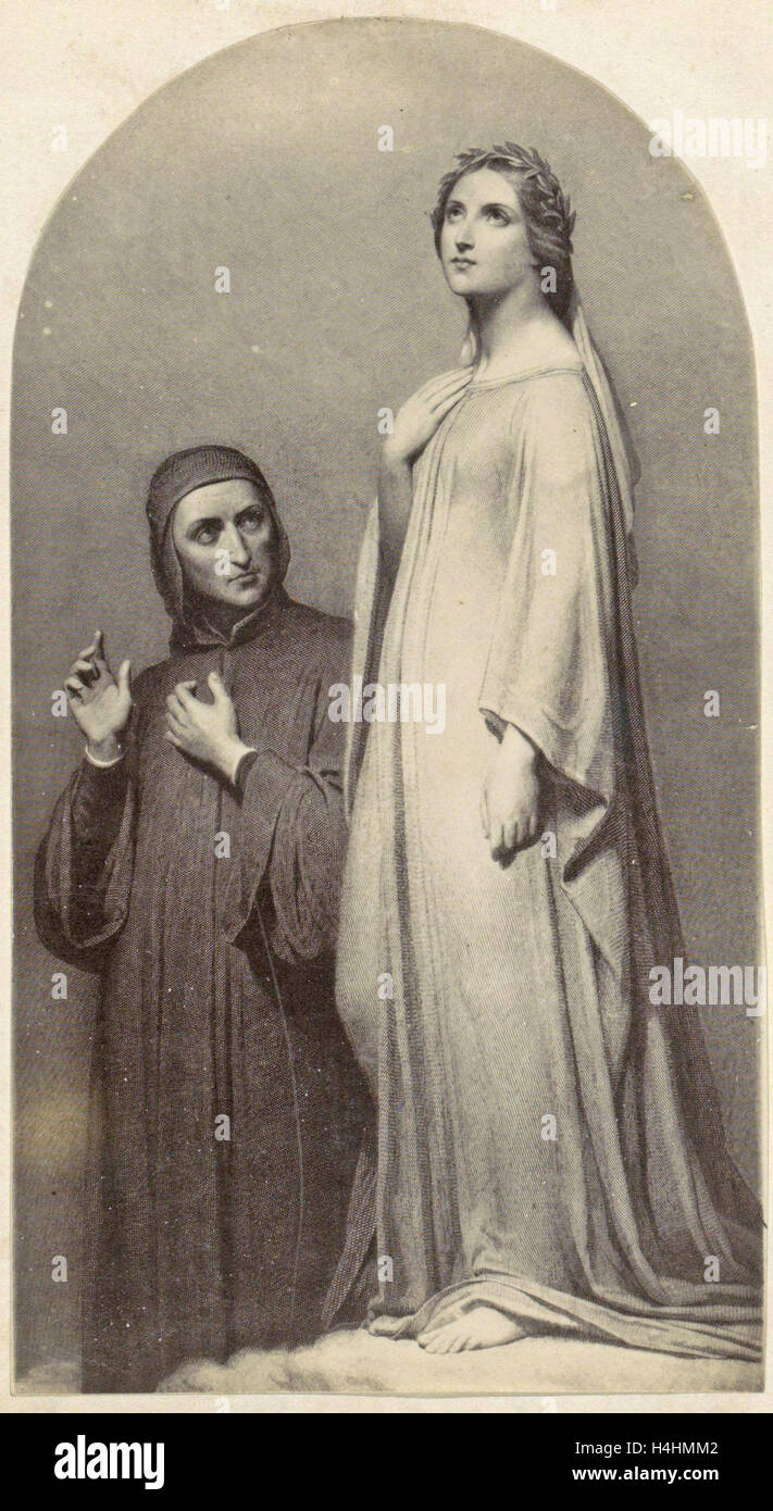 Stampa di un dipinto di Ary Scheffer, anonimo, Narcisse Lecomte, Ary Scheffer, c. 1860 - c. 1870 Foto Stock