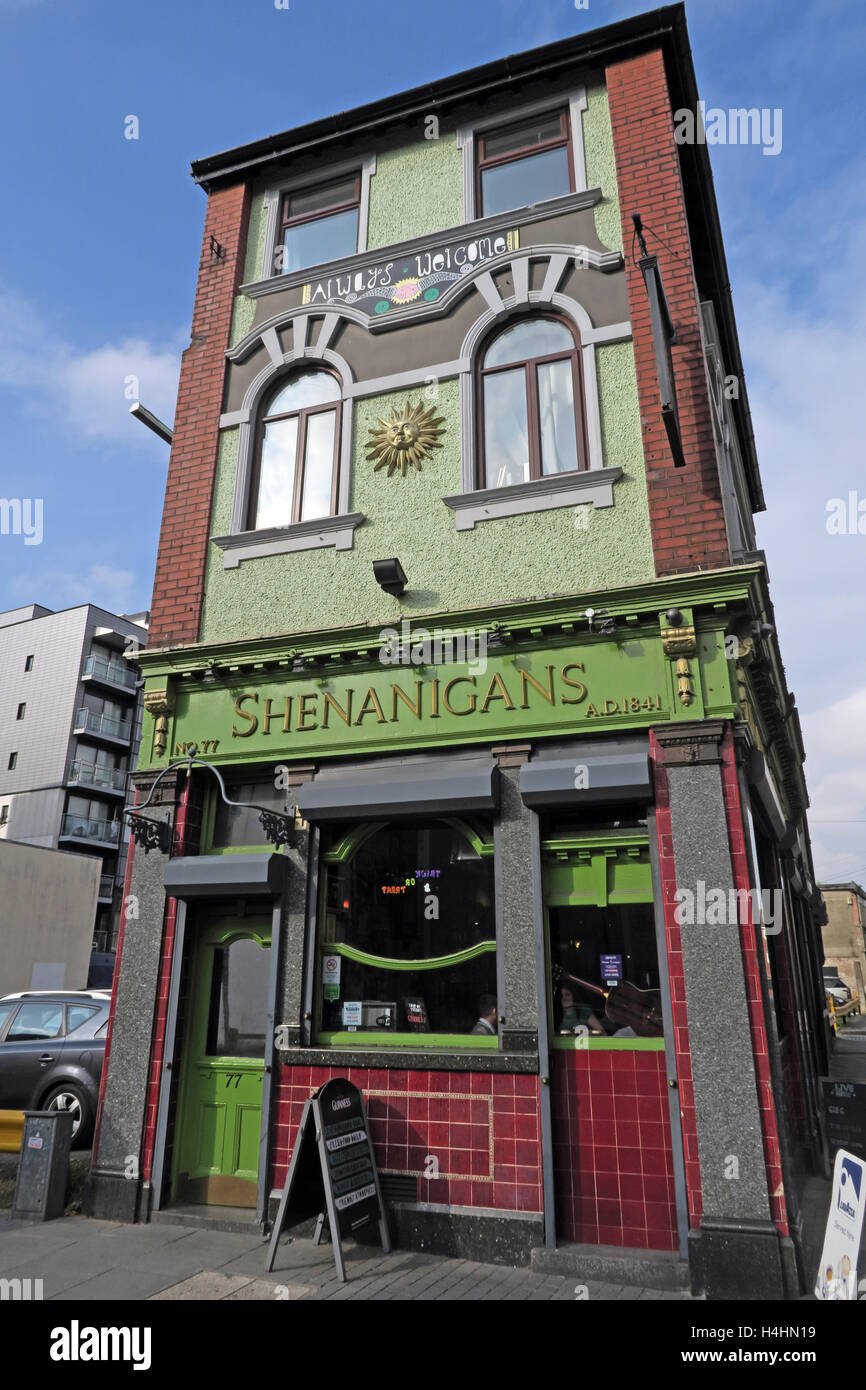 Shenanigans Pub,McDonalds Bistro,Smithfield St,Liverpool, Merseyside, Regno Unito Foto Stock