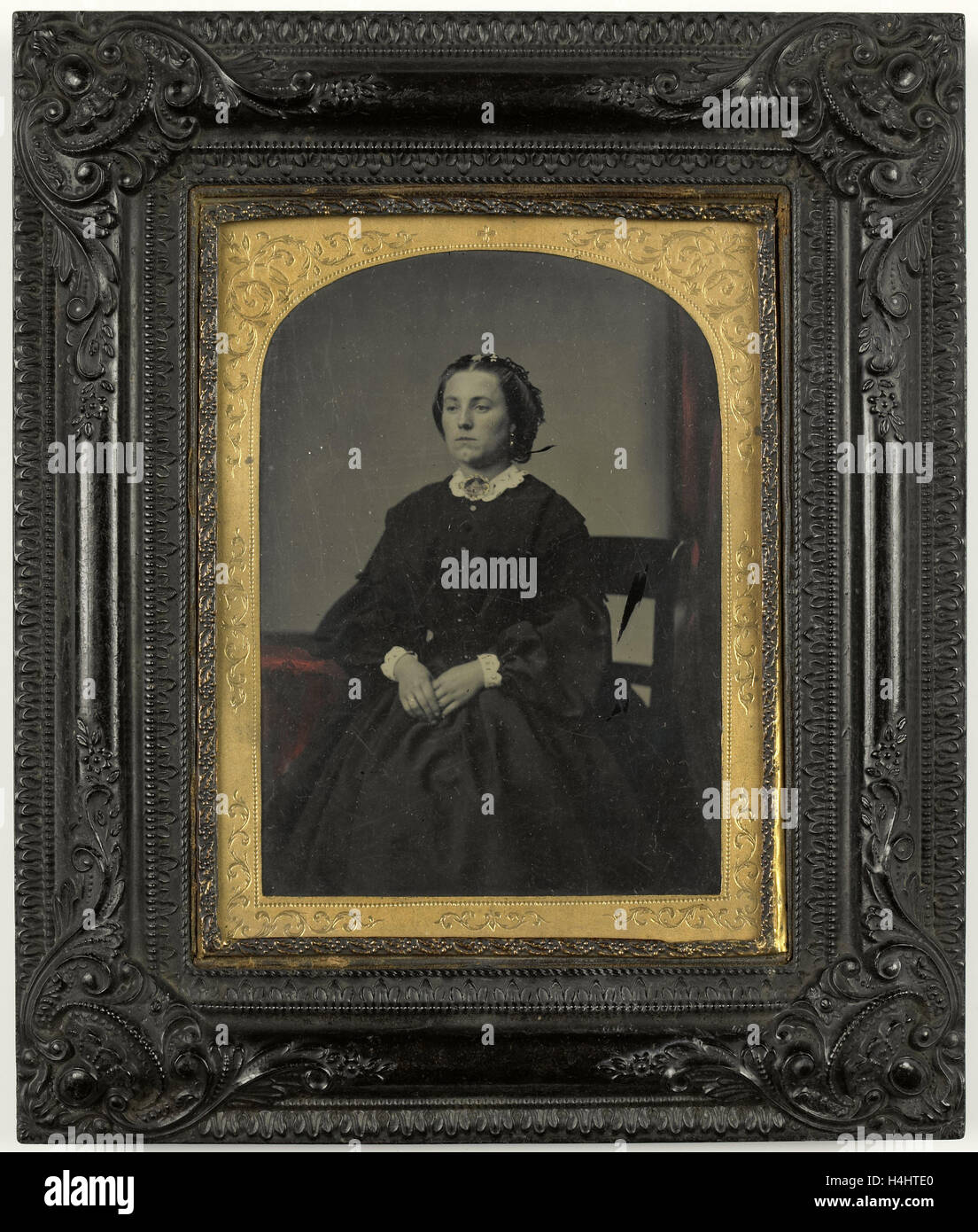 Ritratto donna, anonimo, c. 1855 - c. 1870 Foto Stock