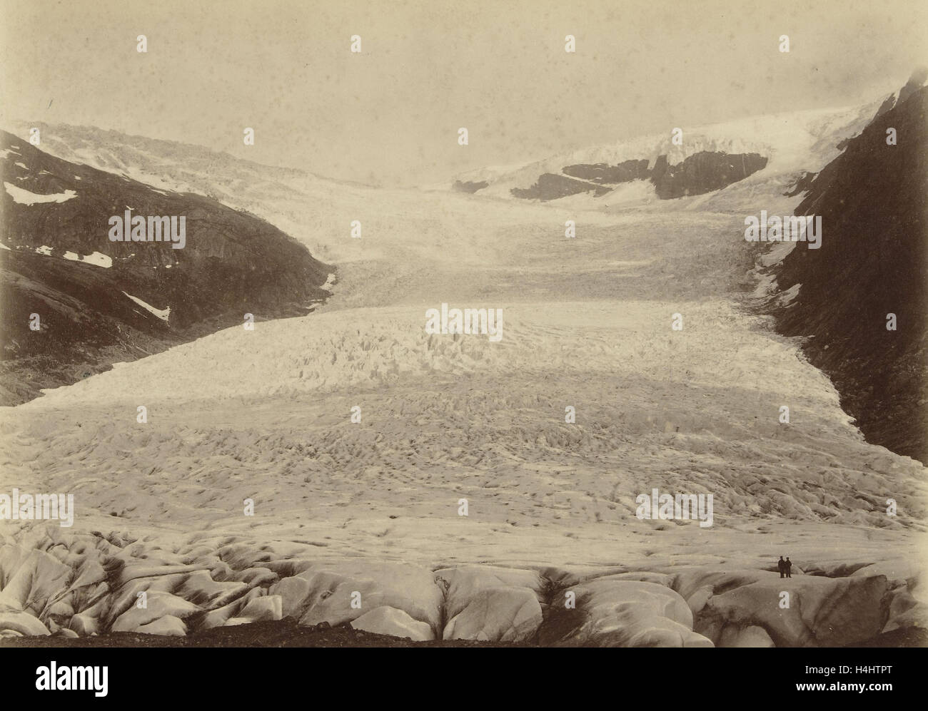 Ghiacciaio in Norvegia, James Valentine, 1880 - 1900 Foto Stock