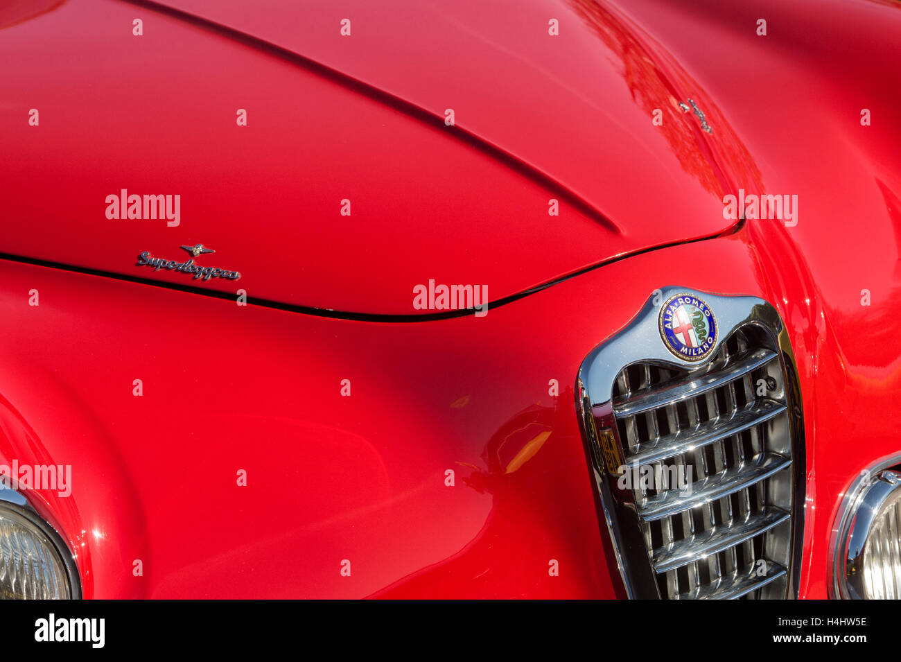 1954 Alfa Romeo Sprint 1900 coupe Auto anteriore dettaglio di fine Foto Stock