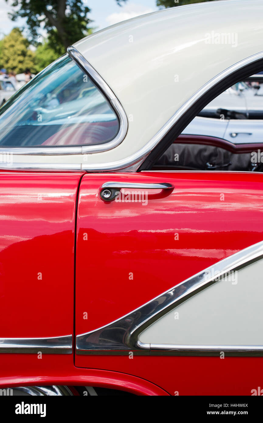 1956 Oldsmobile Holiday 88 dettaglio. Classic American car. Abstract Foto Stock