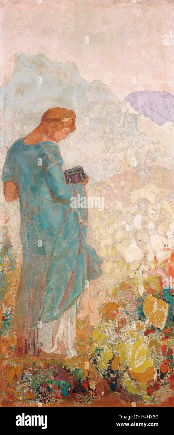 Odilon Redon, Pandora, francese, 1840 - 1916, 1910-1912, olio su tela Foto Stock
