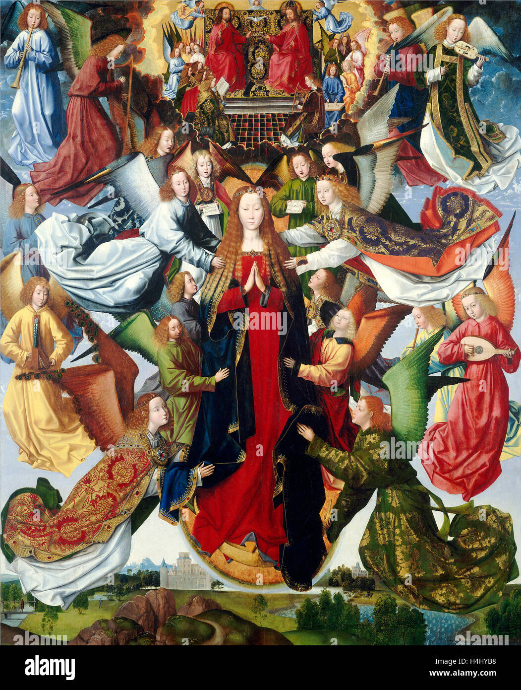 Maestro di Saint Lucia Legenda, Maria, Regina del Cielo, Netherlandish, attivo c. 1480-c. 1510, c. 1485-1500, olio su pannello Foto Stock