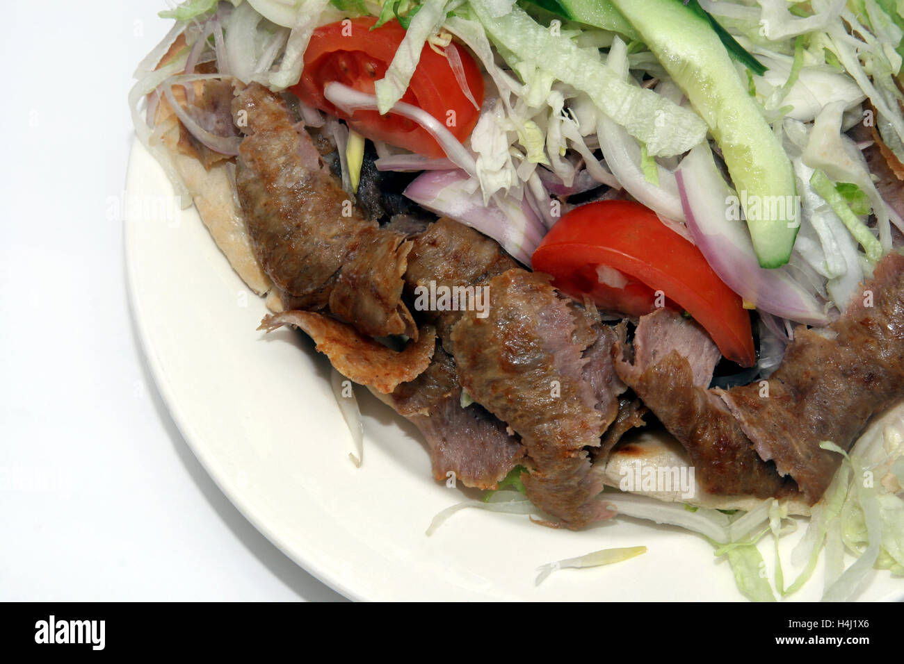 Döner Kebab con insalata Foto Stock
