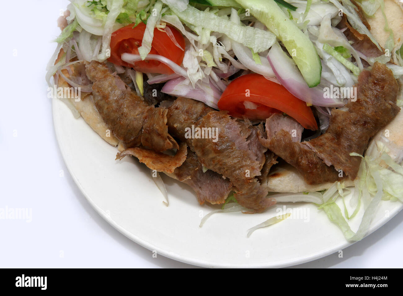Döner Kebab con insalata Foto Stock