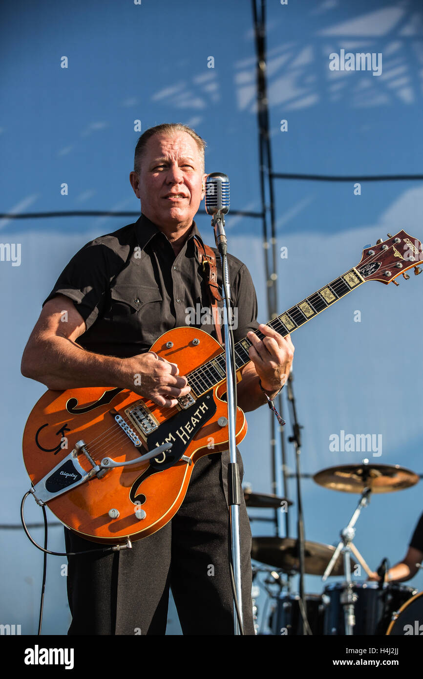 Jim Heath del Reverendo Horton calore esegue a RIOT Fest Domenica, Agosto 30th, 2015, presso il National Western complesso in Denver, CO. Foto Stock