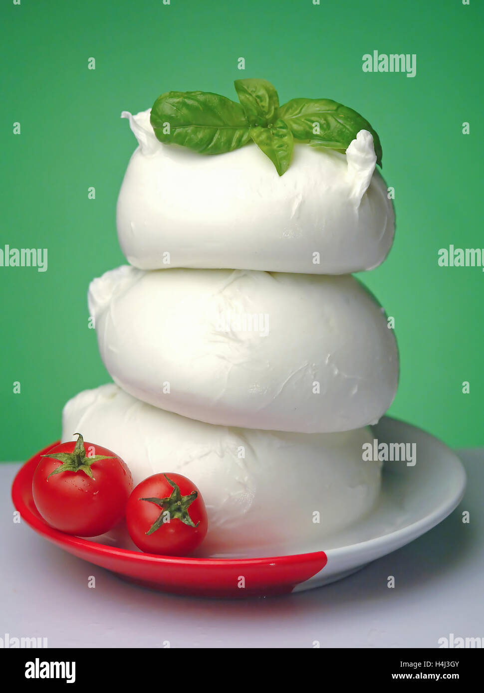 Italiani freschi mozzarella di bufala Foto Stock