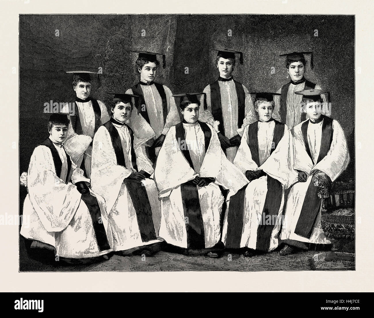 Un australiano di Innovazione nel servizio di Chiesa, " Il coro angelico' PRESSO IL ST. Paolo pro-cattedrale, Melbourne, Australia, 1889 Foto Stock