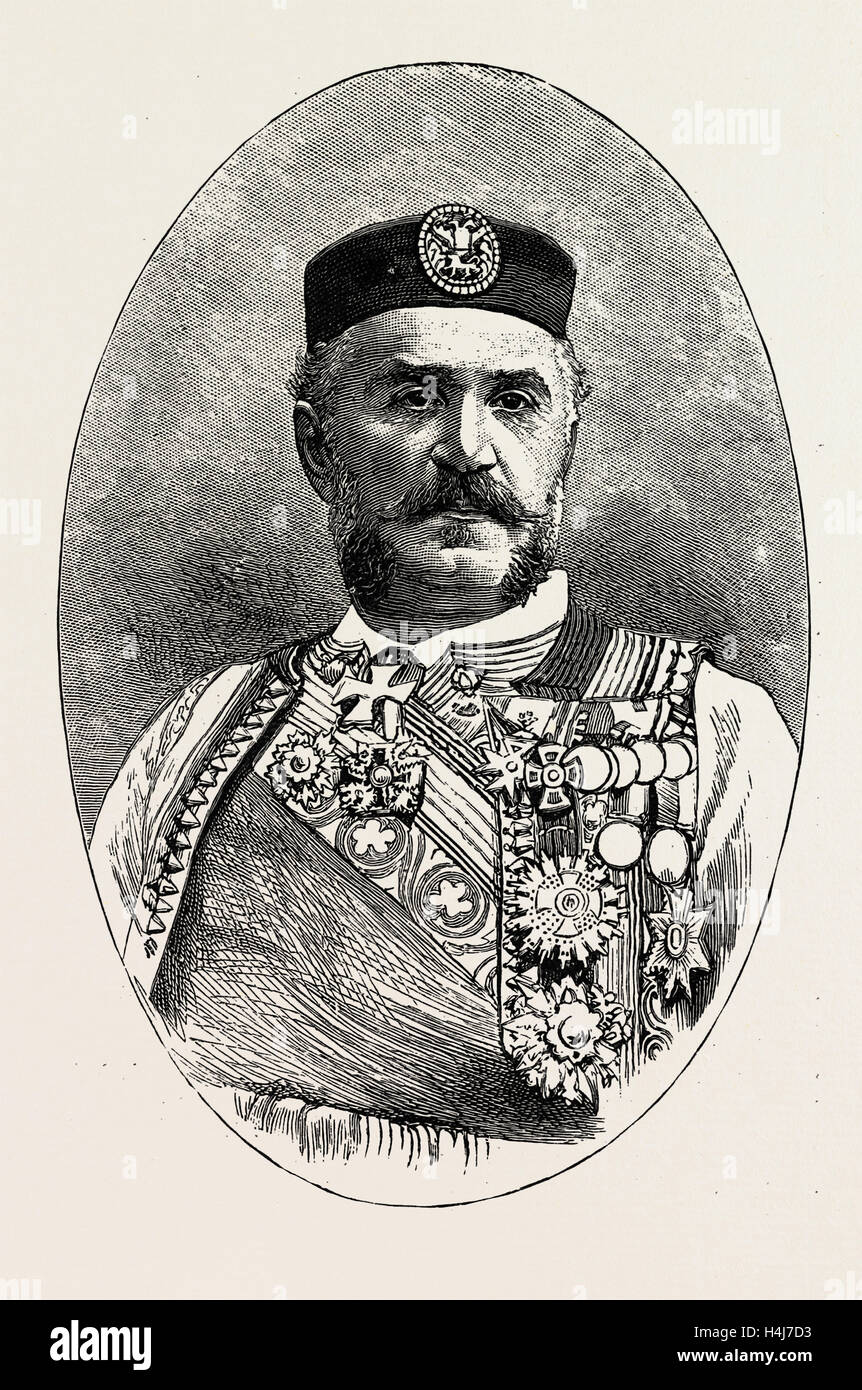Il Principe Nicola del Montenegro, 1889 Foto Stock
