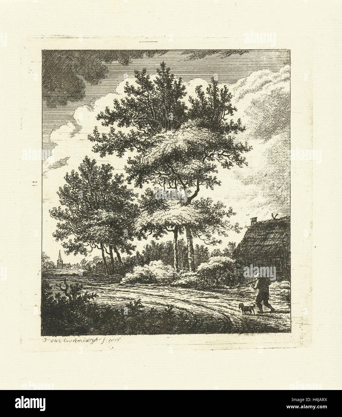 Paesaggio con country road, Johannes van Cuylenburgh, 1815 Foto Stock