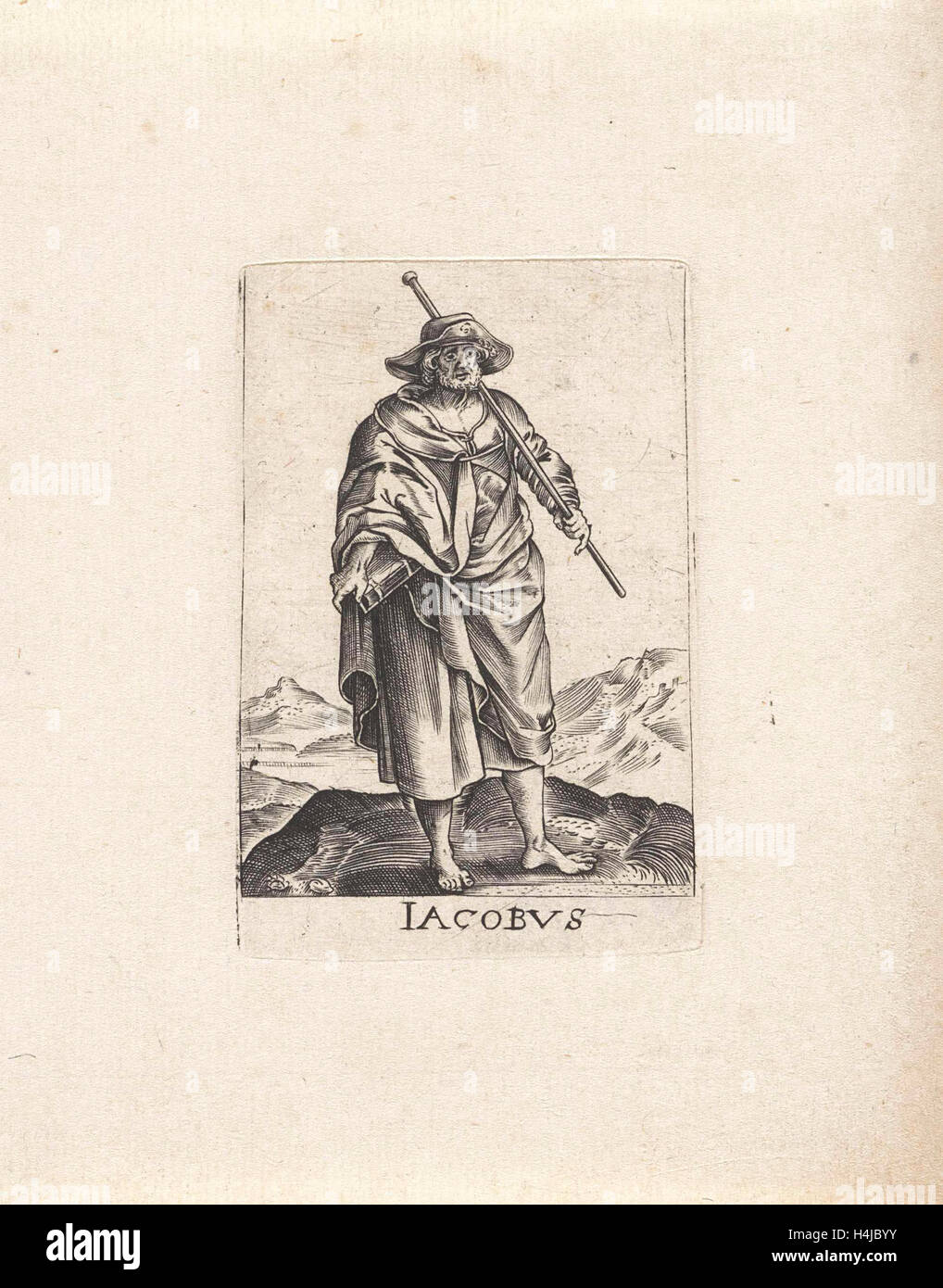 H Giacomo il Maggiore, Johannes Wierix, anonimo, 1579 - 1629 Foto Stock