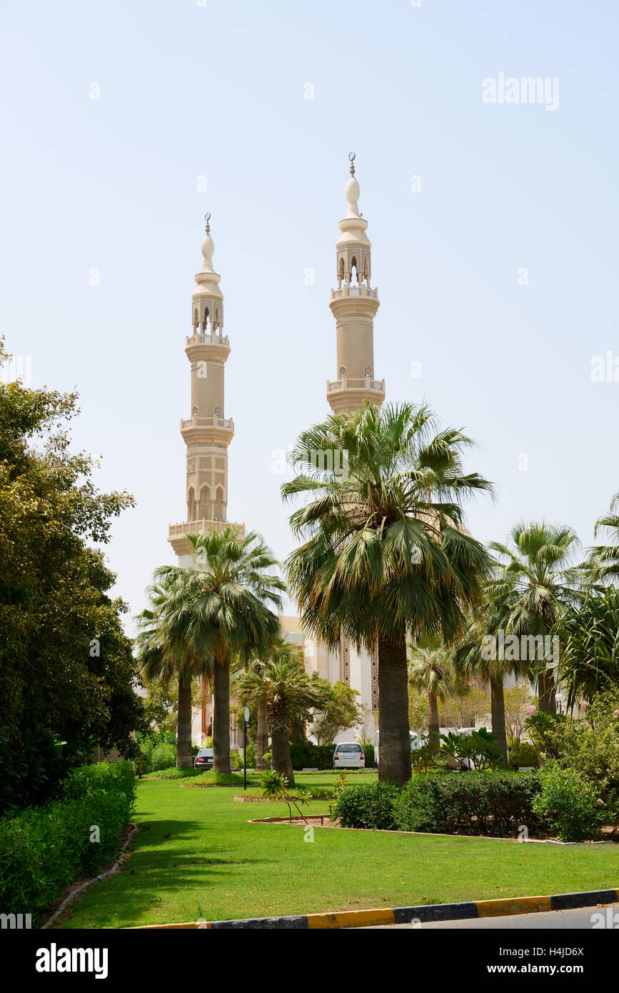La moschea musulmana, Shardjah, Emirati Arabi Uniti Foto Stock