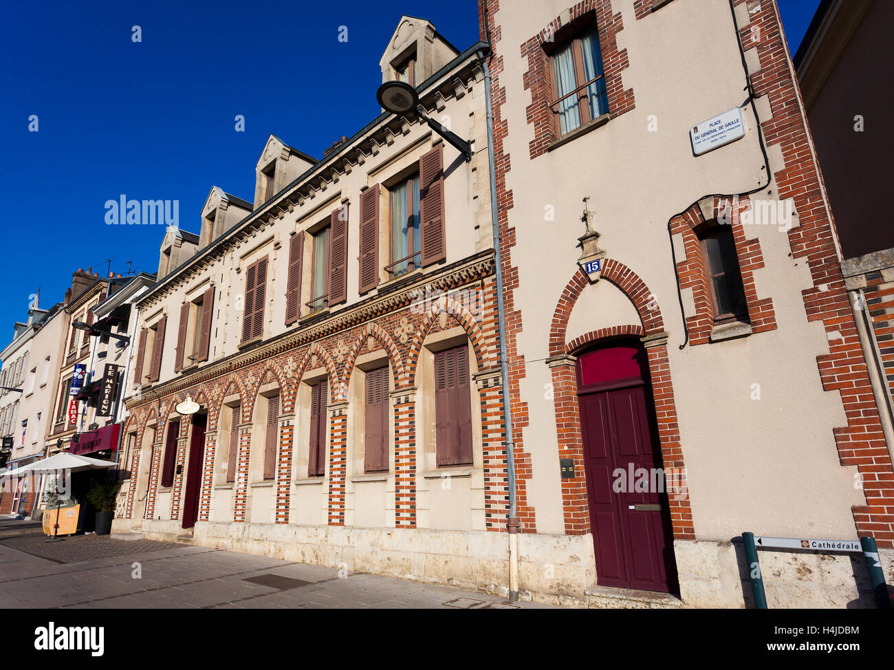 Architettura di Chartres, Eure et Loir, Francia Foto Stock