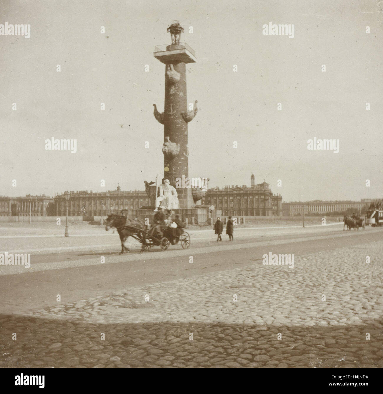 Colonna sull'altro lato della Neva a San Pietroburgo, Russia, Henry Pauw van Wieldrecht eventualmente, 1898 Foto Stock