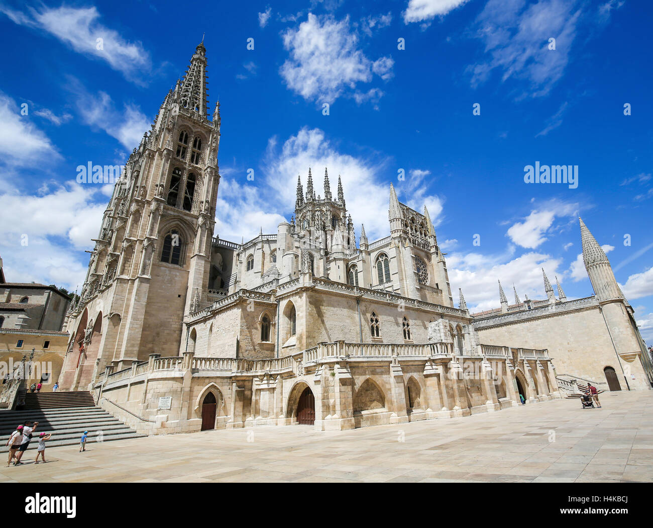 Famosa cattedrale gotica di Burgos, Castiglia, Spagna. Foto Stock