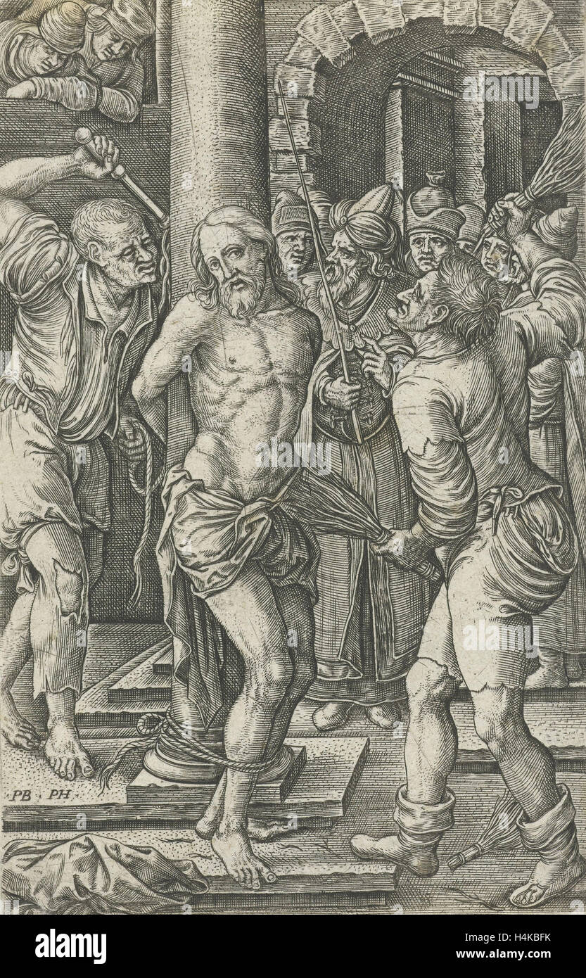 Flagellazione, Pieter Huys, 1545 - 1577 Foto Stock