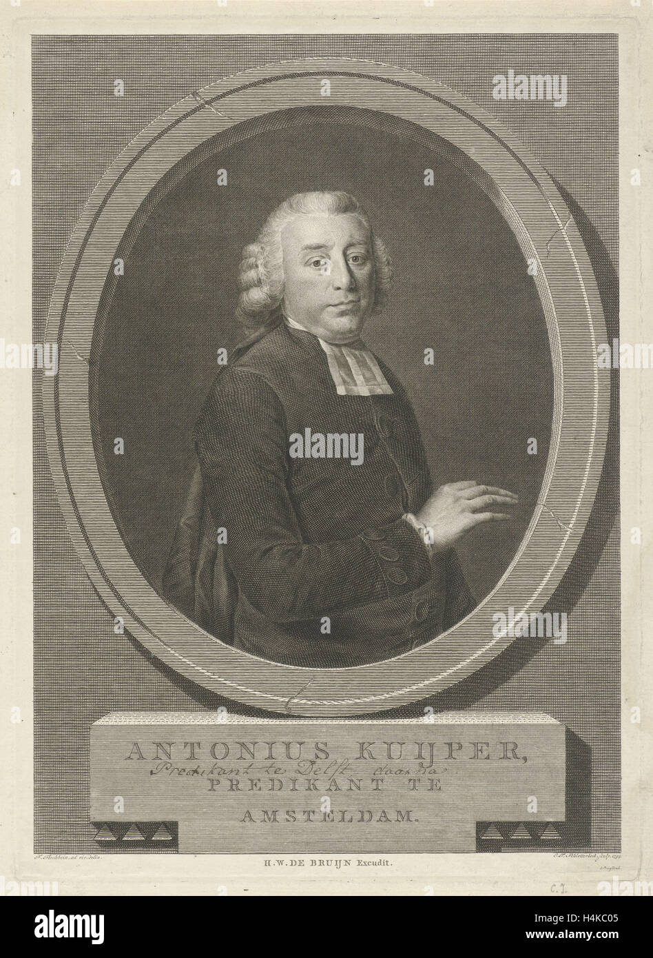 Ritratto di Antonius Kuyper, Christian Jakob Schlotterbeck, Hendrik Willem De Bruyn, 1794 Foto Stock